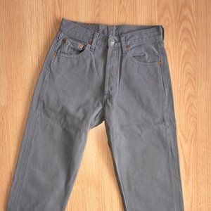 Vintage Levi's 501 Women's Gray Denim High Waist MOM Fly Buttons Jeans, Sz 28